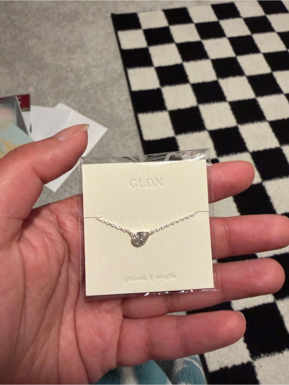 GLDN Silver Teardrop Necklace - Never Worn!